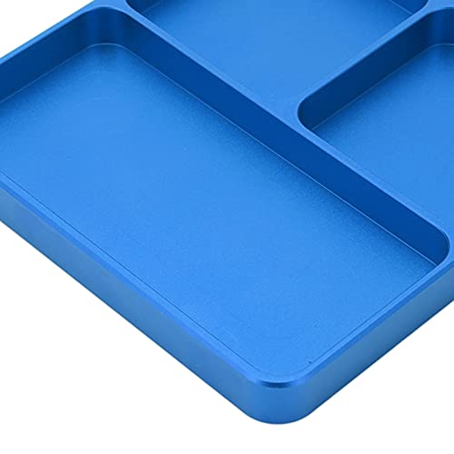 Magnetic Tool Organizer, Strong Magnet Aluminum Alloy Screw Tray for Organizing Small Parts for RC Car Repair, Helicopter Maintenance, Ship Modeling and DIY Builders