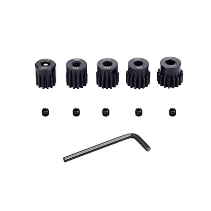 OGRC Pinion Gear 5mm 32p Pinion 13T 14T 15T 16T 17T Hardened Metal Pinion Motor Gear Set for RC Buggy Car Monster Truck(Compatible with 0.8 Metric Pitch)