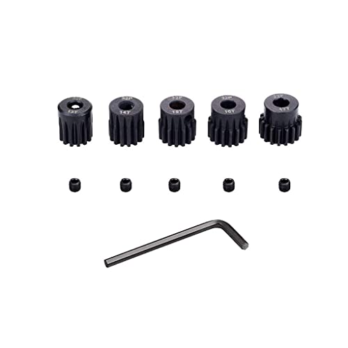 OGRC Pinion Gear 5mm 32p Pinion 13T 14T 15T 16T 17T Hardened Metal Pinion Motor Gear Set for RC Buggy Car Monster Truck(Compatible with 0.8 Metric Pitch)