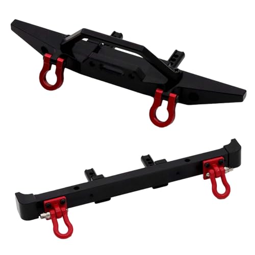 kowaku 1/12 RC Crawler Aluminum Bumper Set for MN128, Front and Rear Replacement Upgrade Parts for 1:12 RC Crawler Cars
