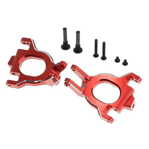 RC Cars Crawler Parts Compatible with Arrma for Mojave 4S for Kraton for Outcast 4S 4X4 for BLX 1/8 1/10 RC Car Upgrade Parts Metal C Hub Carriers Caster Blocks(Red) - color: Red