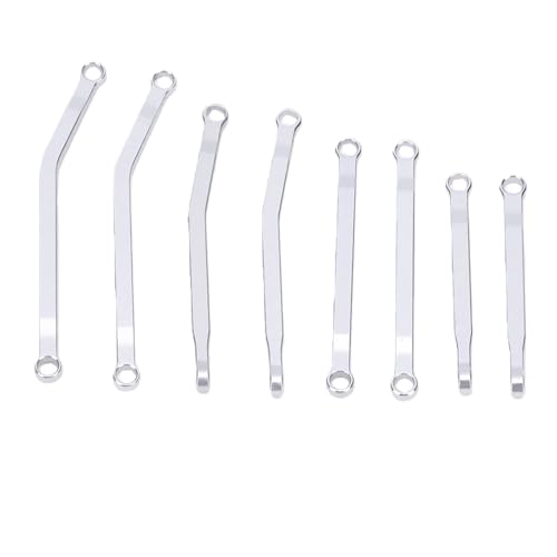 Keenso High Clearance Chassis Links Set, Aluminum Alloy RC Crawler Chassis Steering Links Set with Polished Finish, Linkage Kit for 1/10 RC Crawler Upgrade and Replacement