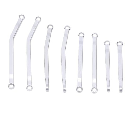 Keenso High Clearance Chassis Links Set, Aluminum Alloy RC Crawler Chassis Steering Links Set with Polished Finish, Linkage Kit for 1/10 RC Crawler Upgrade and Replacement
