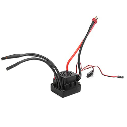 Waterproof 120A Brushless ESC for RC Car, Remote Control Brushless ESC with Programming Card, Sensorless Compatible, 5.8V/3A SBEC, Overheat and Low Voltage Protection