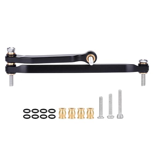 Aluminum Suspension & Steering Links Set for 1/30 Axial SCX30 Crawler Upgrade, Heavy Duty Chassis Links Kit with Tie Rod & Drag Link (Steering Links) - color: Steering Links