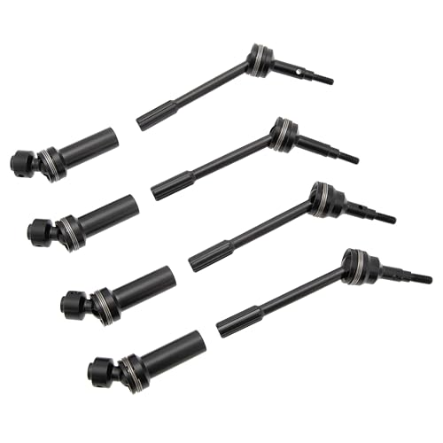 MEUS RACING Steel Front Rear Drive Shaft CVD Driveshaft Kit ONLY for Traxxas New Slash/Hoss/Jato/Rustler/Stampede 4X4 with 9080 Extreme Heavy Duty Upgrade Kit (for New 4x4) - color: For New 4x4
