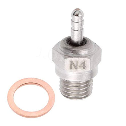 70117 Hot Spark Glow Plug No.4 N4 Platinum/Iridium Super Glow-Plug for RC HSP Nitro Engine Car Truck Buggy (Pack of 3)