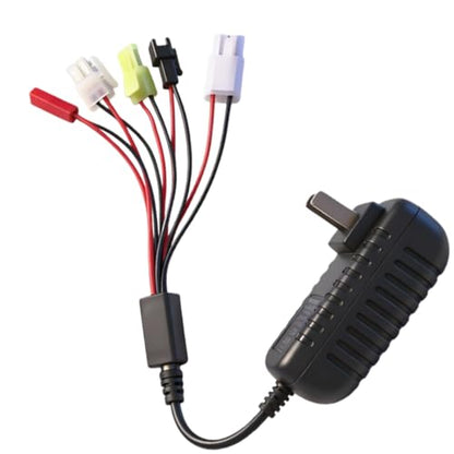 Prettyia 5 Groups of nimh Battery Chargers rc car Charger | Applicable2.4v 3.2v 4.8v 7.4v 8.4v 9.6v 10.8v 12v Fast charging Intelligent charger