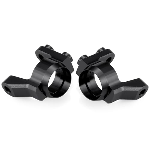 2PCS RC Aluminum Universal Front Rear Steering Knuckles Carrier Blocks Steering Cup Compatible with 1/10 Cero Ultra On Road Touring RC Car Upgrades (Black) - color: Black