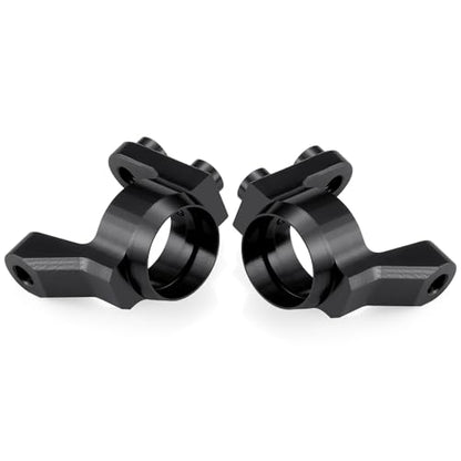 2PCS RC Aluminum Universal Front Rear Steering Knuckles Carrier Blocks Steering Cup Compatible with 1/10 Cero Ultra On Road Touring RC Car Upgrades (Black) - color: Black