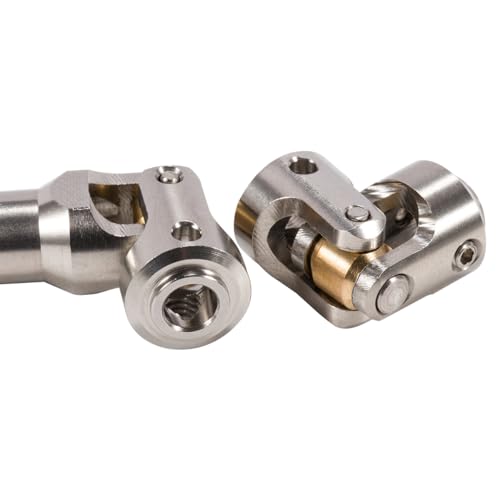 SCX10 Drive Shaft 2PCS SCX10 Driveshaft Stainless Steel Rear Front Driver Shaft 68-229mm Cut to Length for 1/10 RC Crawler LCG Rig Sportsy Scalers GSPEED Capra SCX10 Pro Element DIY SCX10 (Silver) - color: Silver
