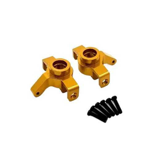 for Hyper GO for MJX 14301 14302 14303 1/14 Metal Steering Cup Rc Model Crawler Car Truck for Buggy Upgrade Parts Accessories RC Steering Knuckles Cup(Yellow) - size: Yellow