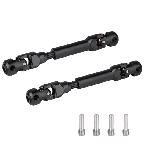 2pcs Hobbyfire 1/10 RC Crawler Drive Shafts Steel Universal Joint Driveshaft Heavy Duty for Axial SCX10 II III TRX4 Redcat Gen8 Gen7 Element Upgrades Parts(94-130mm) - style: 94-130mm