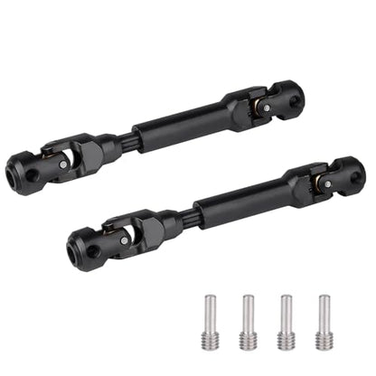2pcs Hobbyfire 1/10 RC Crawler Drive Shafts Steel Universal Joint Driveshaft Heavy Duty for Axial SCX10 II III TRX4 Redcat Gen8 Gen7 Element Upgrades Parts(94-130mm) - style: 94-130mm