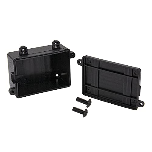 2Pcs ShareGoo RC Receiver Waterproof Box,RC ESC Receiver Dustproof Box Protector Case Compatible with Traxxas TRX-4 SCX10 90027 SCX10 90046 D90 1/10 RC Crawler,Black