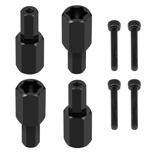MORLORDY 5mm to 5mm Wheel Hex Hub Adapters +12.5mm Extended Wheel Spacers for WPL C34 C24 Crawler Upgrade Part