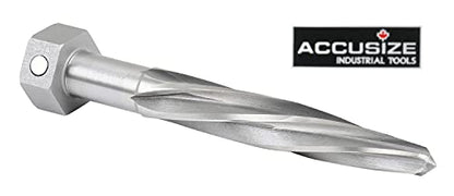 Accusize Industrial Tools 13/16 inch Bridge Reamer, Magnetic Hex Shank, Hss Spiral Flutes Aligning Reamers, Car Reamers, 1523-8035 | Magnetic Hex Shank, HSS Spiral Flutes Aligning Reamers, Size: 13/16", Flt Len: 5", OAL: 7", Hex Shank Size: 1-1/4" - size: