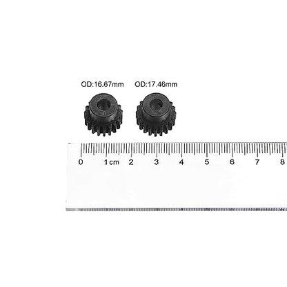HARFINGTON 32P Hardened Pinion Motor Gear Set 2pcs 19T 20T Fit 5mm RC Motor Shaft 0.8 Metric Pitch 32 Pitch Gears for RC Car, with Hex Key - style: 19T 20T