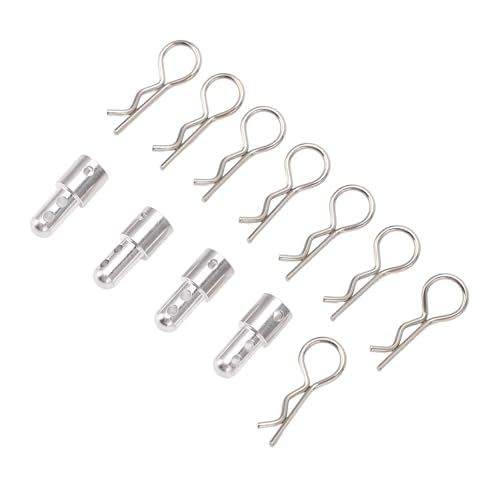 JTLB RC Body Post Mount Stable High Strength Silver Rugged RC Car Shell Column Mount for MJX 1/14 14301, 14302 RC Car, Aluminum Alloy Body Mounts with Easy Installation