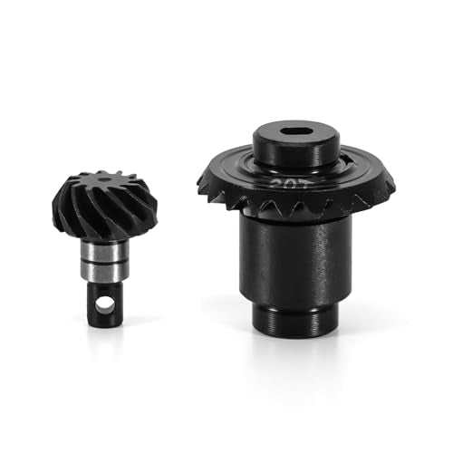 INJORA 12/20T Steel Alloy Overdrive Helical Axle Gear Set for 1/24 RC Crawler FMS FCX24 FCX18 Upgrade - size: 12/20T
