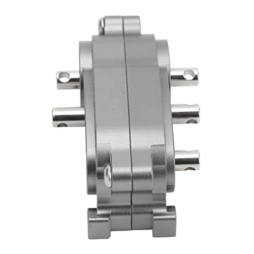 ZAWELYIO 2 Speed Gear Box Transfer Case for Axial SCX10 1/10 Scale Crawlers - 313mm WB CNC Machined with Dual Ratio Output (Ti Color) - color: Ti Color