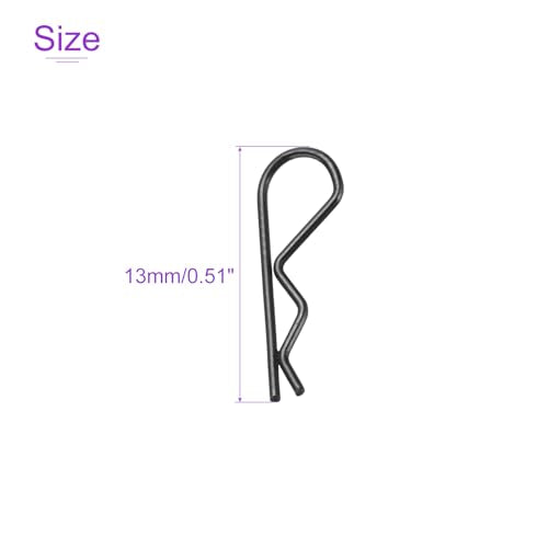 DMiotech 50Pcs Body Clips Pins with Pull Tabs, Black Universal RC Cars Parts Shell Replacement Parts for 1/24 1/28 1/36 Scale RC Car