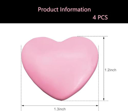 4PCS Pink Chrome Hearts Metal Car Emblem Stickers Self Adhesive Waterproof Car Stickers Car Accessories for Women Exterior Car Decor for Women Bumper Tailgate License Plate Decals
