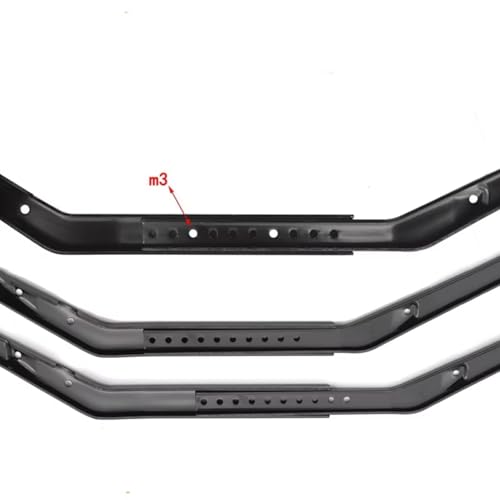 RC Models Components for Axial for Scx10 III for Gladiator for Wrangler 1/10 Wheelbase Adjustable Metal Chassis Frame Rail Set RC Crawler Parts(Red)