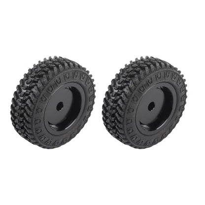 RC Wheels, Durable Rubber Tires with Aluminium Alloy RC Truck Wheels 55mm Diameter for D12 1/10 Scale RC Cars Off-Road Enthusiasts and Hobbyists