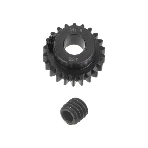 uxcell Mod 1 22T Pinion Gear 8mm Bore Hardened Steel Motor Rack Spur Gear for RC Car Truck Gear Drive