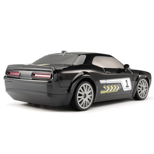 jaming KF27 Remote Control Car,RC Cars for Kids,1:20 4WD RC Drift Car with LED Lights, High-Speed Competitive 2.4G Cars for Drift and Race, Children's Gifts and Toys(Black 2-Battery)