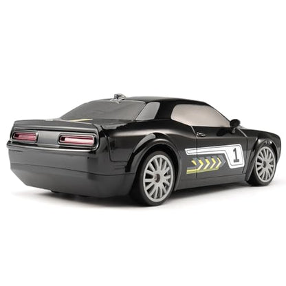 jaming KF27 Remote Control Car,RC Cars for Kids,1:20 4WD RC Drift Car with LED Lights, High-Speed Competitive 2.4G Cars for Drift and Race, Children's Gifts and Toys(Black 2-Battery)