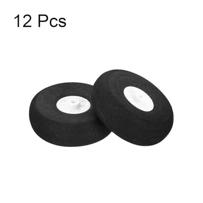 MECCANIXITY 8Pcs RC Airplane Wheels 45mm / 1.77" OD Aircraft Sponge Tire Tail Airplanes Foam Wheel Replacement for DIY Model Plane Helicopter - size: 45mm / 1.77" OD
