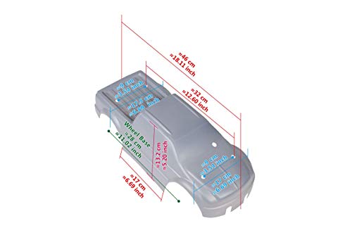 SummitLink Custom Body Compatible for T/E Maxx Shell Cover E-Maxx 1/10 Scale RC Car (Truck not Included) (Eagle) - style: Eagle