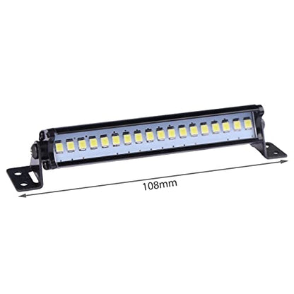 AIMROCK RC Car Light Bar Roof Lamp Kit w/20 LEDs for 1/10 Slash Stampede Rustler TRX-4 Senton Granite SCX10 RC4WD D90 (80mm) - size: 80mm