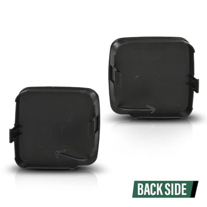 LQI 2PCS Front Bumper Tow Hook Cover Cap Fit Toyota RAV4 2009-2012 | 532860R020, 532850R020 - size: Front | Fit Toyota RAV4 2009-2012