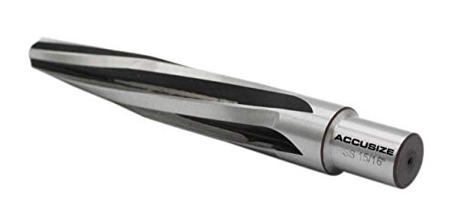 Accusize Industrial Tools Chucking Reamer, 20.0 mm, 0400-5200 | 20.0mm ANSI HSS M2 Straight Shank Straight Flute Chucking Reamers, Right Hand, 16mm Shank, 8 Flute, 9-1/2" OAL - size: 20.0 mm
