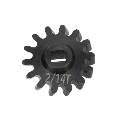 MEUS RACING SCX24 2-14T Overdrive Differential Helical Diff Gears Set for Axial SCX24 Deadbolt C10 JLU Gladiator Bronco 1/24 RC Crawler Car Upgrade Parts, 2 Sets - size: 2-14T