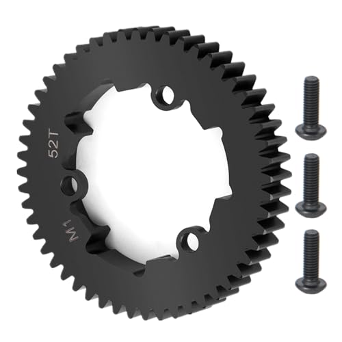 Steel 52T Main Spur Gear M1 for Tra-xxas X-MAXX XRT E-REVO 2.0 New | MAXX XO-1 6S 8S Maxx 4S 1/5 1/6 1/7 1/10 RC Car Upgrade - size: 52T