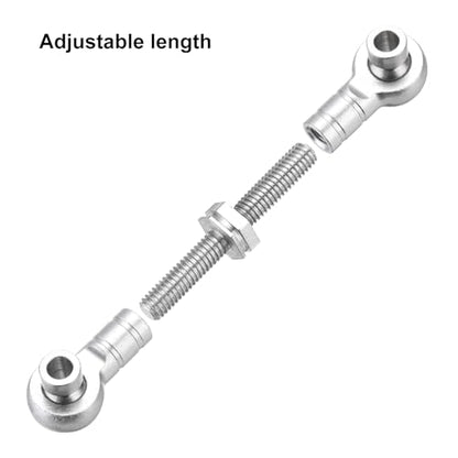 MECCANIXITY 4pcs Steering Servo Turnbuckle Rod RC Aluminum Alloy Linkages for HSP 1/10 94123 On-Road RC Car(White) - color: White, size: 32mm