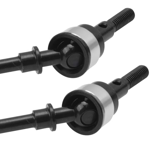 RC Front Rear Steel Drive Shaft CVD Dogbone Compatible with Axial SCX10 YQCQ-01 1/10 RC Crawler Car (Silver) - color: Silver