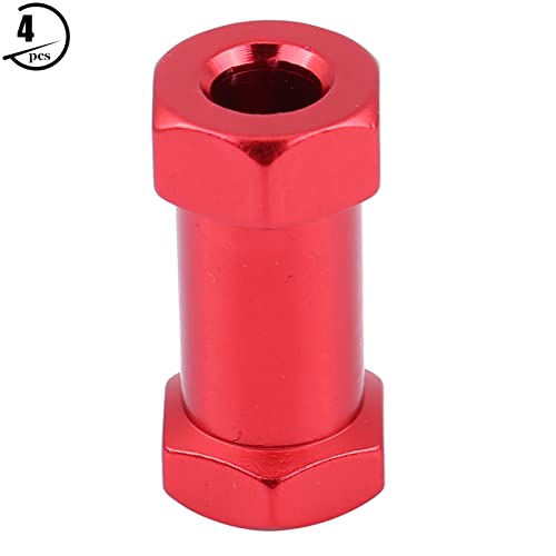 VGEBY RC Hub Adapter, 4pcs 12mm Wheel Hex Hub Extension Adapter Drive Hub Widener Metal Adaptor for RC Vehicle Parts(25mm Red) 12Mm Spacers 12Mm Spacers 12Mm To 17Mm Hex Wheel Adapter
