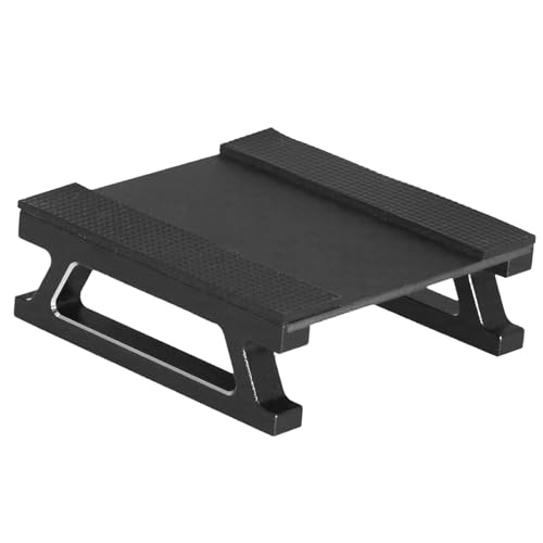 RC Car Repair Work Stand RC Repair Platform Workstation Aluminum Structure Rubber Base Portable Height Suitable for Car Model Repair, Black