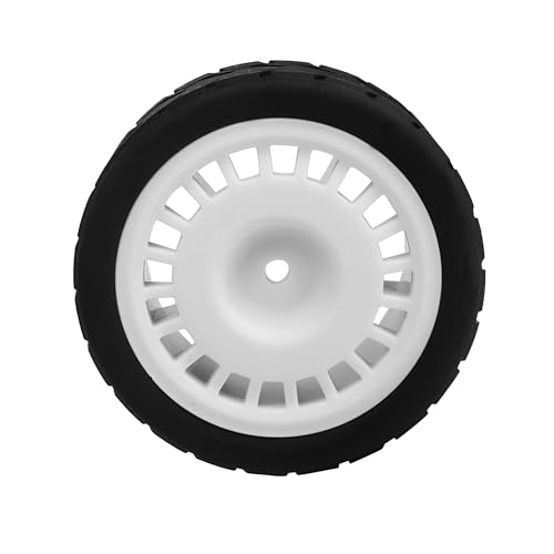 2.59" Rubber Tires & Nylon Wheel Rims 12mm Hex Hub Compatible with HSP Tamiya HPI Kyosho Redcat ExceedRC 1/10 On-Road Touring Car,WLtoys 1/14 144001 RC Buggy (white) - color: white