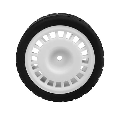 2.59" Rubber Tires & Nylon Wheel Rims 12mm Hex Hub Compatible with HSP Tamiya HPI Kyosho Redcat ExceedRC 1/10 On-Road Touring Car,WLtoys 1/14 144001 RC Buggy (white) - color: white