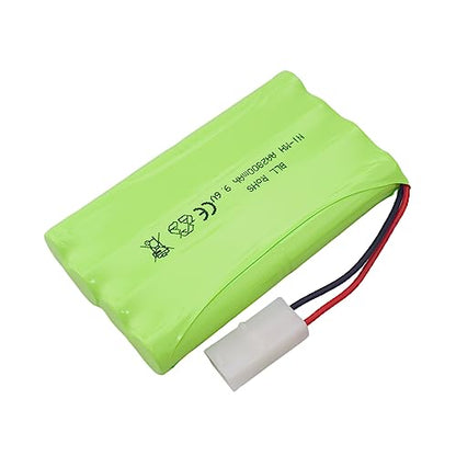 2PCS AA 9.6V 2800mAh Rechargeable Battery with Tamiya Plug and 2PCS USB Charging Cable Suitable for RC Toy Cars, Trucks, Tanks, Engineering Vehicles, RC Ships Spare Battery Pack