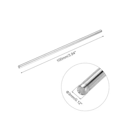 MECCANIXITY 40pcs 3mmx100mm Toys Shaft Round Rod Axles Drive Shaft for DIY RC Car Truck Boat Helicopter Model Part, Silver - size: 3mmx100mm