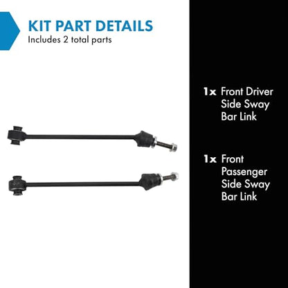 TRQ Front Driver and Passenger Side Sway Bar Link Set 2 Piece Compatible with 12-15 Mercedes-Benz ML350 12-14 ML550 12-15 ML63 AMG 13-16 GL350 13-16 GL450 13-16 GL550 13-16 GL63 AMG 15 ML250 15 ML400 - style: PSA27639