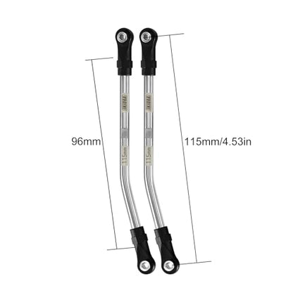 INJORA Stainless Steel High Clearance Links with Rod Ends for TRX4 SCX10 II SCX10 III VS4-10 1/10 RC Crawler Car Upgrade(115mm) - size: 115mm