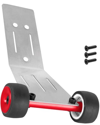 Wheelie Bar Set Upgrades Part for 1/16 Mini Maxx 4WD RTR Brushless Monster Truck (#107154-1),RC Aluminum Wheelie Bar Set Hop Up,Red - color: Red - (Wheelie Bar Set)